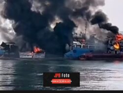 Ledakan Kapal Tanker di Perairan Lamongan, 2 Kapal Terbakar