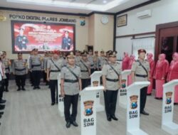 Kapolres Jombang Pimpin Sertijab Pejabat Baru di Lingkungan Polres Jombang
