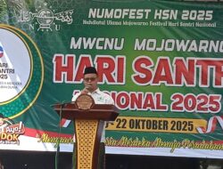 Semarak Hari Santri Nasional 2025, MWC NU Mojowarno Gelar Lomba Senam Banser Kid Tingkat PAUD